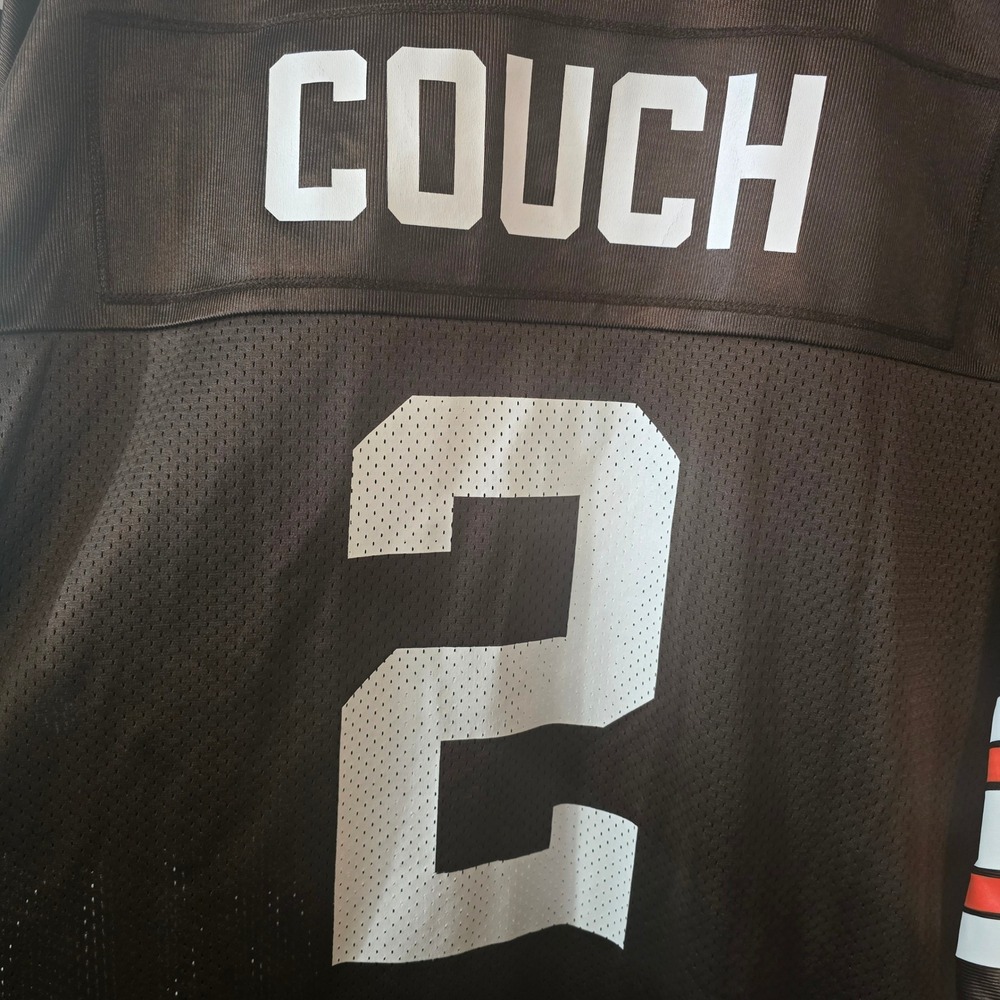 Vintage Puma Cleveland Browns Tim Couch #2 Football Jersey Men XL Brown USA Made - Picture 6 of 11